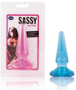 Sassy Anal Plug Blue Package of 5