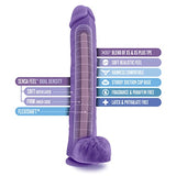 Au Naturel Bold Daddy Dildo 14In Purple