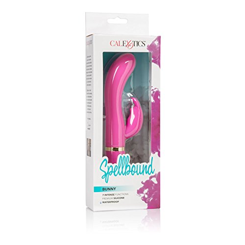 Calexotics Spellbound 7-Function Waterproof Silicone Dual Simulator Dual Motor Bunny Massager Vibrator, Pink