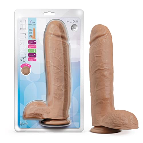 Au Naturel Huge Dildo 10In Mocha