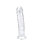 7 Inch Small Realistic Dildo, Soft Lifelike Beginner Sex Toy Thin Penis Clear with Strong Suction Cup for Womens/Men/Gay,Adult L