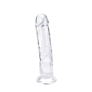 7 Inch Small Realistic Dildo, Soft Lifelike Beginner Sex Toy Thin Penis Clear with Strong Suction Cup for Womens/Men/Gay,Adult L
