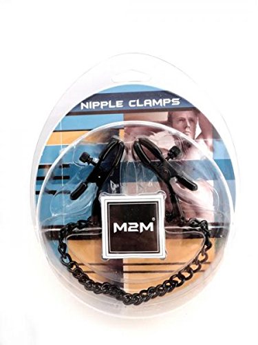 (WD) NIPPLE CLAMPS SMALL PLIER BLACK W/CHAIN