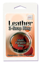 California Exotics Leather 3 Snap Ring