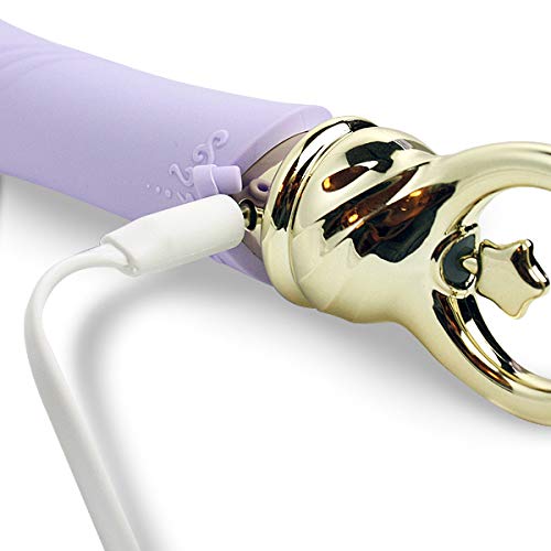 Zalo Courage Pre-Heating G-Spot Massager Push Button Control And Wireless Sex Toy With 8 Vibration Modes | Usb Rechargeable Battery | 1-Year Warranty | Fantasy Violet