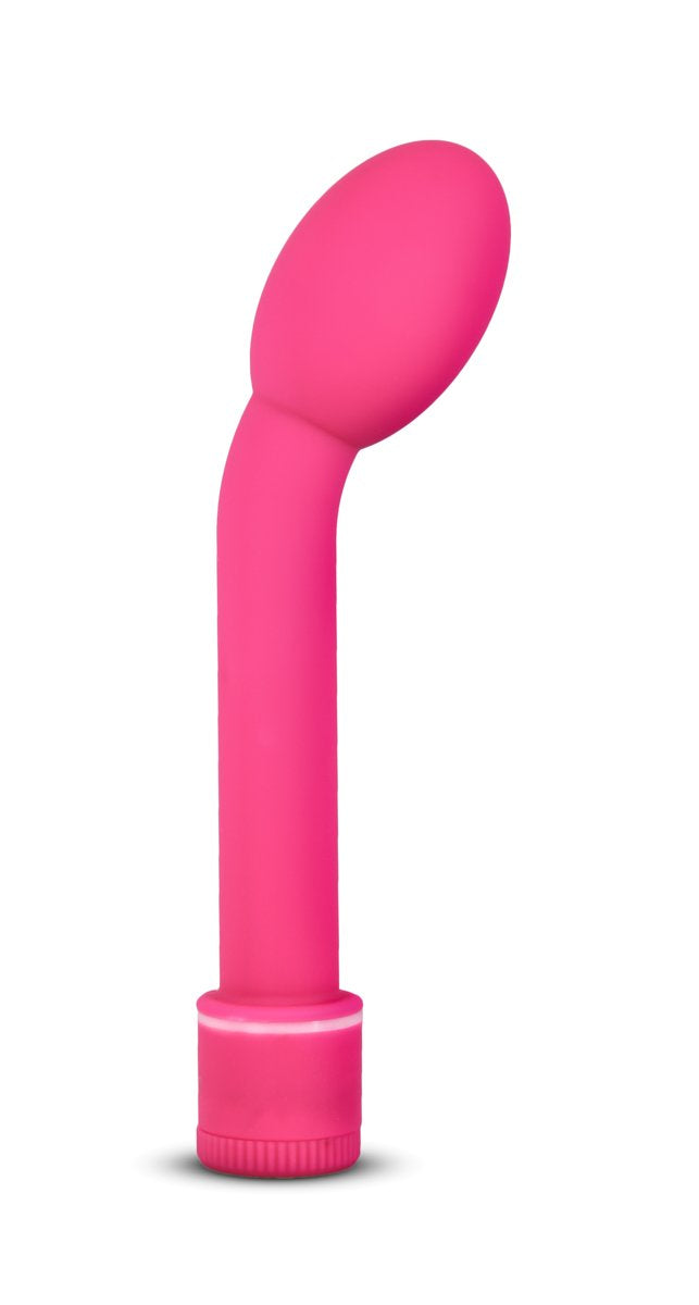 Blush Novelties G Slim Petite - Mini G Spot Stimulating Vibrator - Multi Speed Angled Tip Egg Shaped Bulb Massager - Satin Smoot