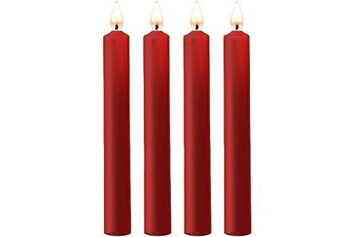 (D) TEASING WAX CANDLES LARGE RED PARAFFIN