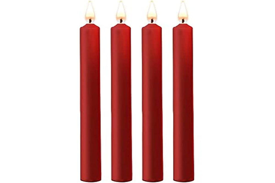 (D) TEASING WAX CANDLES LARGE RED PARAFFIN