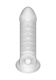 Doc Johnson Optimale - Ultraskyn Extender With Ball Strap - Thin, Frost