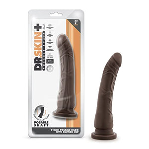 Dr. Skin Plus Posable Dildo 9In Chocolat