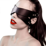 Half Face Mask Crossed Eye Mask Faux Leather BDSM Blindfold Sexy Erotic Sex Toy for Women Men Adults Couples Extreme Fetish Toys