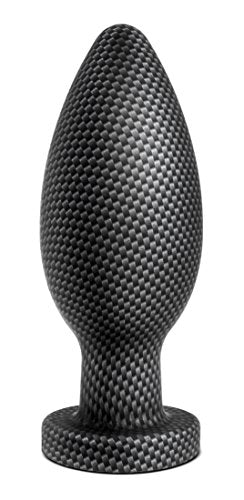 Spark  Large 65 Long Platinum Silicone Anal Butt Plug for Men Women  Satin Coated Carbon Fiber Finish