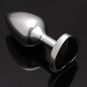 Akstore Small Super Steel Fetish Plug Anal Butt Personal Sex Massager (Black)