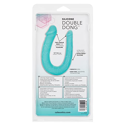 CalExotics SE-0311-75-2 Silicone Double Dong AC/DC Dong - Teal