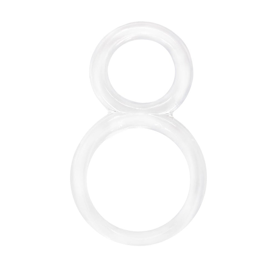 Screaming O Ofinity Cock Ring, Clear - Double Cock Ring - Penis Ring, Stretchy, Comfortable Pleasure Ring - Couple Sex Toys, Dic