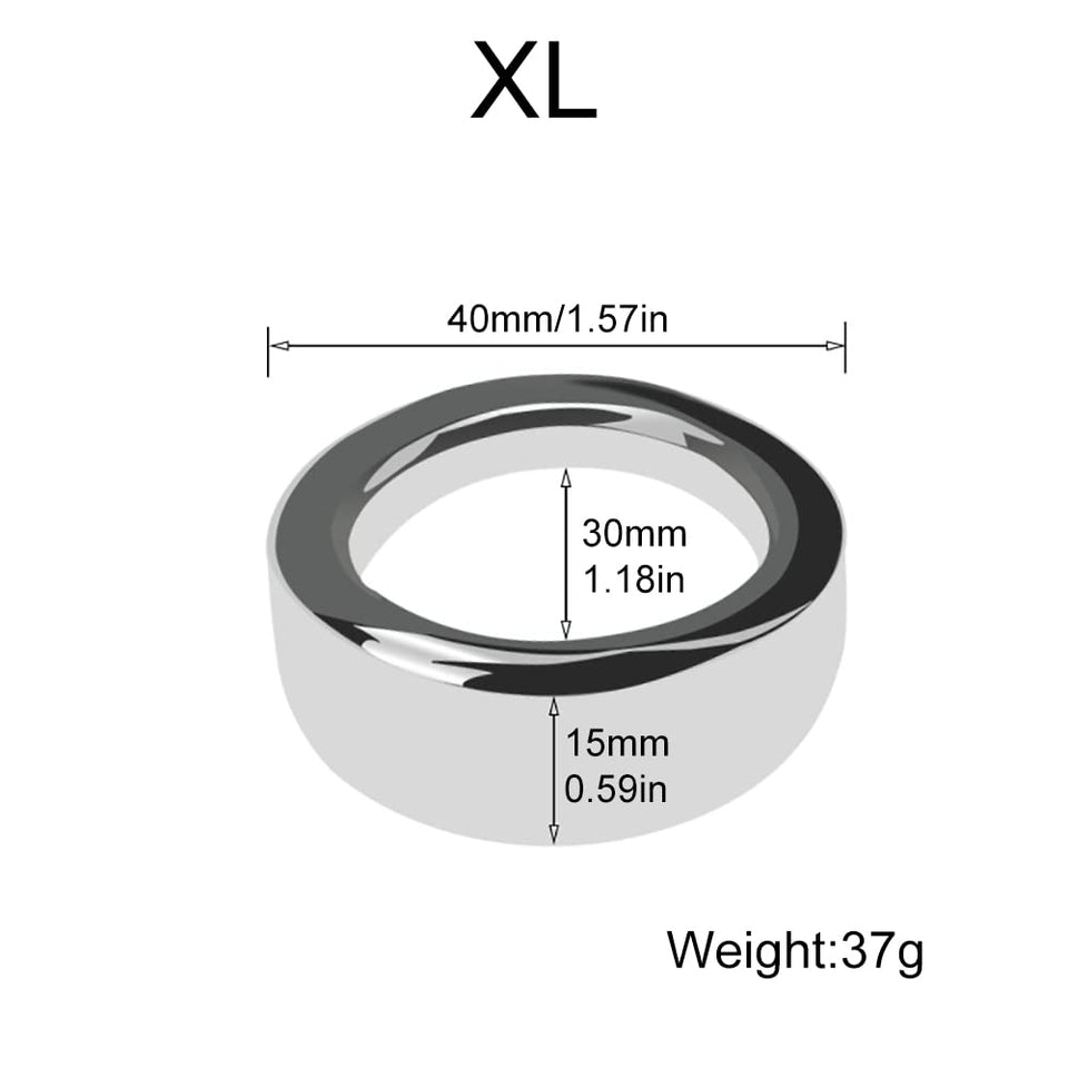 Tabuy Stainless Steel Male Cock Ring Glans Ring Metal Penis Ring Delayed Ejaculation Increase Stimulation Sex Toys for Men (X-La