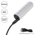 Calexotics Rechargeable Mini Bullet - Adult 3 Speed Vibe Massager - Waterproof Travel Size Sex Toys For Couples - Silver