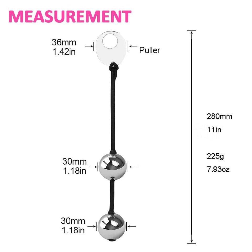 Metal Kegel Ball Kegel Exerciser Anal Beads Erotic Weighted Vaginal Balls Sex Toys for Woman 220g/7.77oz
