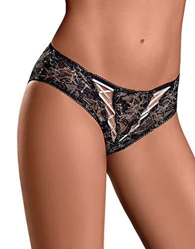 Ms Bewitching Crotchless Panty Black 1Sq