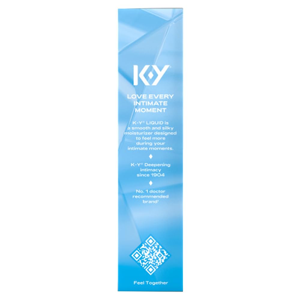 K-Y Liquid Classic Water-Based Body Friendly Formula 4.5 Fl Oz Personal Lubricant for Wetter Sex for Men, Women and Couples & Sa