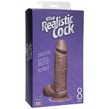 Doc Johnson The Realistic Cock With Removable Suction Cup  8 Inch  Fmachine And Harness Compatible Dildo  Caramel