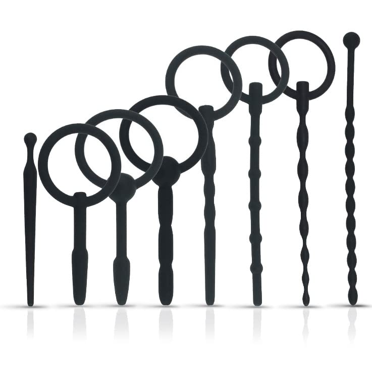 Sex Toys - catheters & Sounds 8 Pcs Penis Plug Set Male Silicone Dilator Urethal Rod Urethral Obstruction Cock Expansion Plugs M