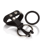 Calexotics Colt Ball Spreader Set     Silicone Male Enhancement Ring With Support Band     Sex Toys For Men     Black