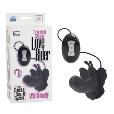 California Exotic Novelties 7-Function Silicone Love Rider Wild Butterfly - Black