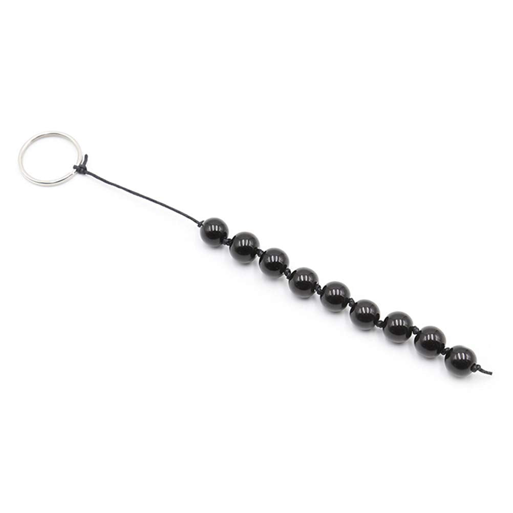 9 Beads Vagina Plug Butt Plug Anal Plug for Anal Sex Glass Anal Trainer Toy Anal Beads Prostate Massager with Ring for Men Women