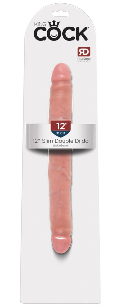 Pipedream King Cock Slim Double, Flesh, 12 Inch