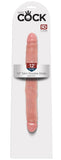 King Cock 12 In Slim Double Dildo Flesh