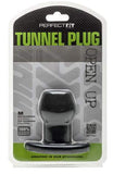 Perfectfit Brand Tunnel Plug, Hollow Butt Plug, Pfblend, Tpr/Silicone, Three Sizes, Use For Anal Training, Black, Medium