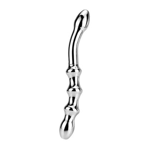 Double Ended Steel G Spot Wand Massage Stick Pure Metal Penis P-Spot Stimulator Anal Plug Dildo Sex Toy for Women Men (XL,24 oz)