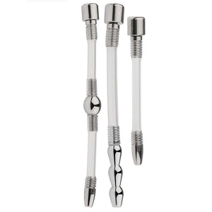 3 Pcs Urethra Trainer Set Chastity Lock Accessories Chastity Device Sex Toy Sound Urethral Plug Urethral Toy Urethral Masturbati