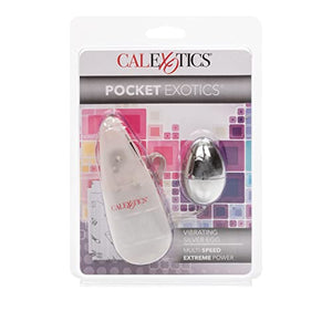 California Exotic Novelties Pocket Exotics Vibrating Silver Egg, Silver
