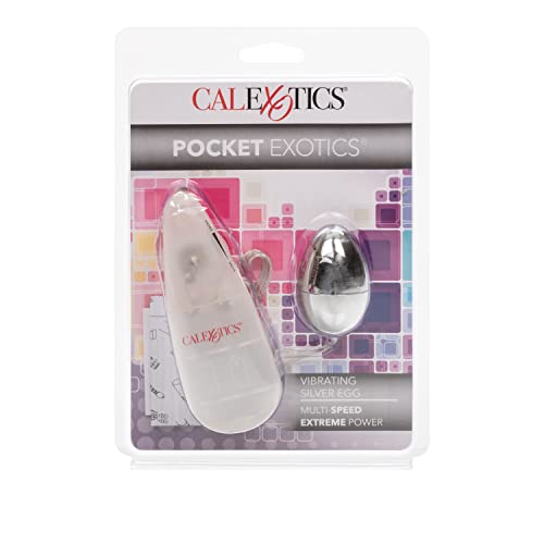 California Exotic Novelties Pocket Exotics Vibrating Silver Egg, Silver