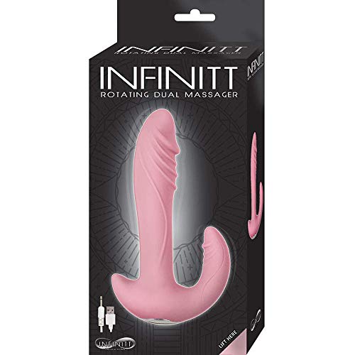 Nasstoys Infinitt Rotating Dual Massager 10 Function Dual Motor Rechargeable (Pink)