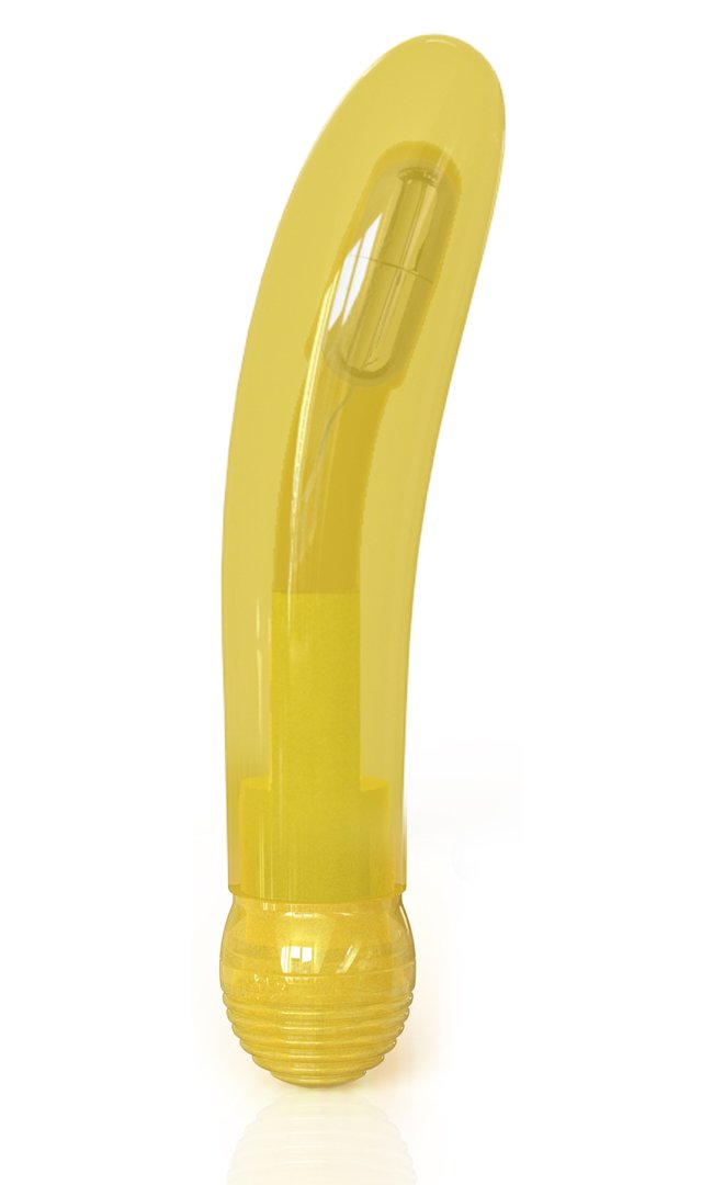 Multi Speed Soft Curved Vibrator - G Spot Stimulator - Waterproof - Sex Toy For Women - Sex Toy For Adults (Yellow)