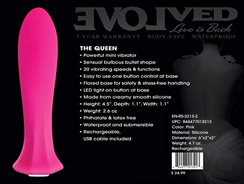 Evolved Novelties Vibrator | The Queen | Rechargeable Multi Speed And Waterproof