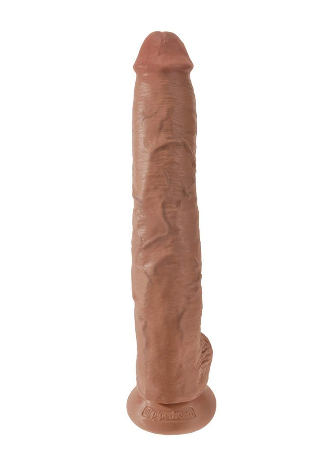 King Cock 14In Cock With Balls - Tan