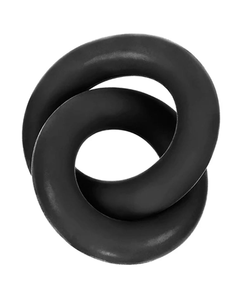 Blue Ox Designs Oxballs 73007: Hunkyjunk Duo Linked Cock/Ball Rings, Tar