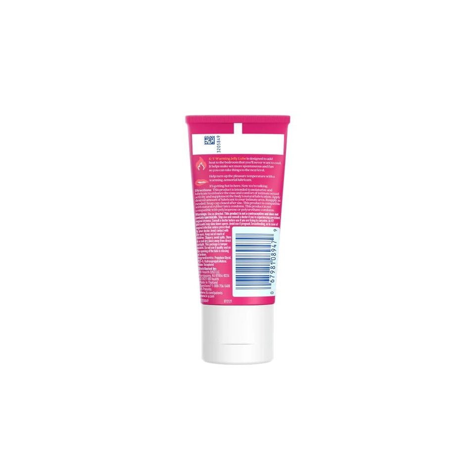 K-Y Warming Jelly Lube, Sensorial Personal Lubricant, Glycol Based Formula, Safe To Use With Latex Condoms, For Men, Women And Couples, 2.5 Fl Oz