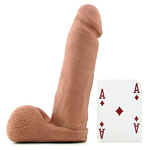 Doc Johnson Vac-U-Lock - The Realistic Cock - Ultraskyn - 8 Inch - F-Machine And Vac-U-Lock Harness Compatible Dildo - Caramel