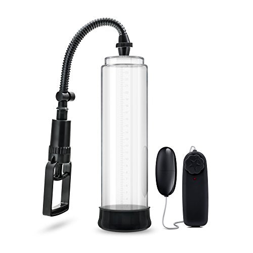 Blush Performance Vx4 - All Natural Male Enhancing Penis Enlargement And Vibrating Masturbation Pump - 2 Ultra Soft Pump Sleeves, Cock Ring For Max Pleasure - 8.5&quot; High Impact Polycarbonate Cylinder