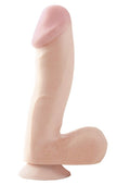 Basix Rubber Works 6.5'' Dong with Suction Cup, Flesh