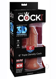 King Cock Plus 6In Triple Densit Cock Br