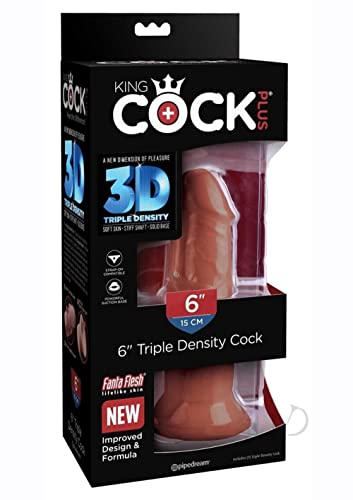 King Cock Plus 6In Triple Densit Cock Br