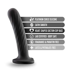 Twist Silicone Dildo With Suction Cup Large
