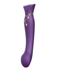 Zalo Queen Set G-Spot Pulsewave Vibrator With Suction Sleeve | Waterproof Sex Toy With 8 Vibration Modes 8 Pulse-Wave Modes | Usb Rechargeable Battery | 1-Year Warranty | Twilight Purple