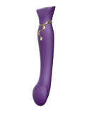Zalo Queen Set G-Spot Pulsewave Vibrator With Suction Sleeve | Waterproof Sex Toy With 8 Vibration Modes 8 Pulse-Wave Modes | Usb Rechargeable Battery | 1-Year Warranty | Twilight Purple